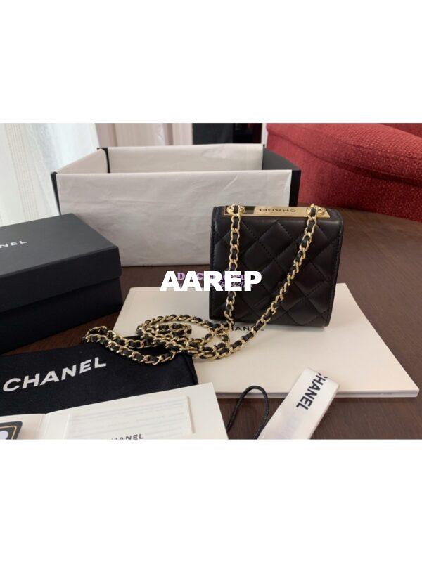 Replica Chanel Small Trendy CC Clutch With Chain A81633 Black 6