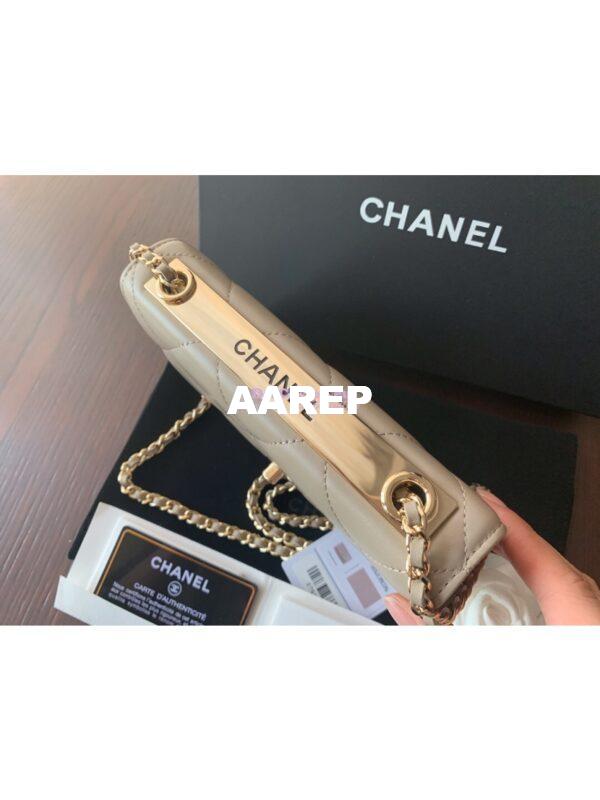 Replica Chanel Trendy CC Wallet On Chain WOC in Large Quilting Lambskin A80982 Grey 6
