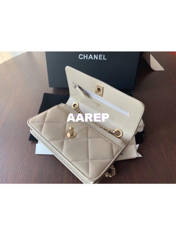 Replica Chanel Trendy CC Wallet On Chain WOC in Large Quilting Lambskin A80982 Grey 8