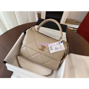 Replica Chanel New Trendy CC A92236 in Large Quilting Lambskin Grey 2