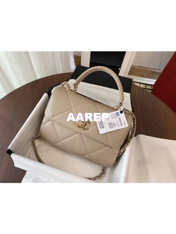 Replica Chanel New Trendy CC A92236 in Large Quilting Lambskin Grey 4
