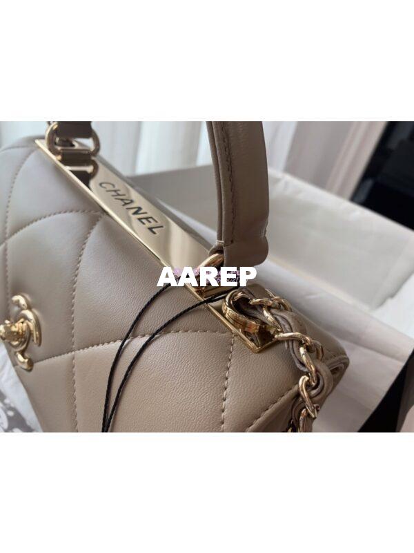 Replica Chanel New Trendy CC A92236 in Large Quilting Lambskin Grey 7