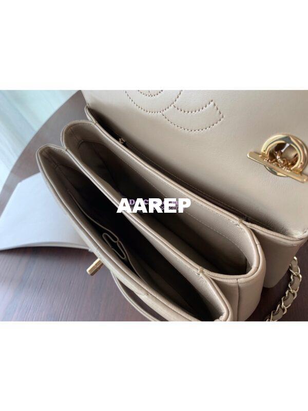 Replica Chanel New Trendy CC A92236 in Large Quilting Lambskin Grey 10
