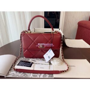 Replica Chanel New Trendy CC A92236 in Large Quilting Lambskin Red