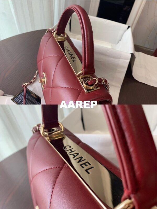 Replica Chanel New Trendy CC A92236 in Large Quilting Lambskin Red 11