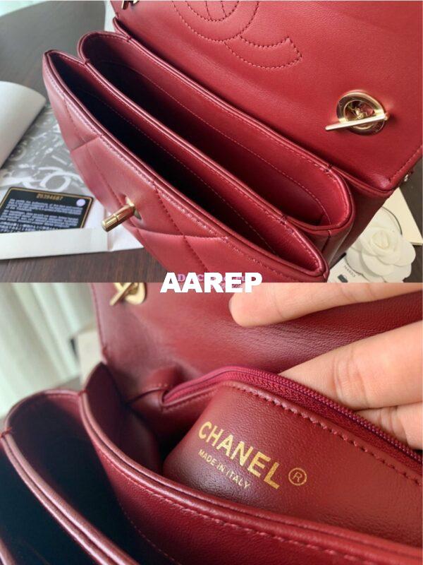 Replica Chanel New Trendy CC A92236 in Large Quilting Lambskin Red 12