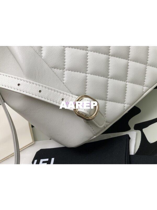 Replica Chanel 24P Large Duma Backpack in Calfskin AS3618 White 8