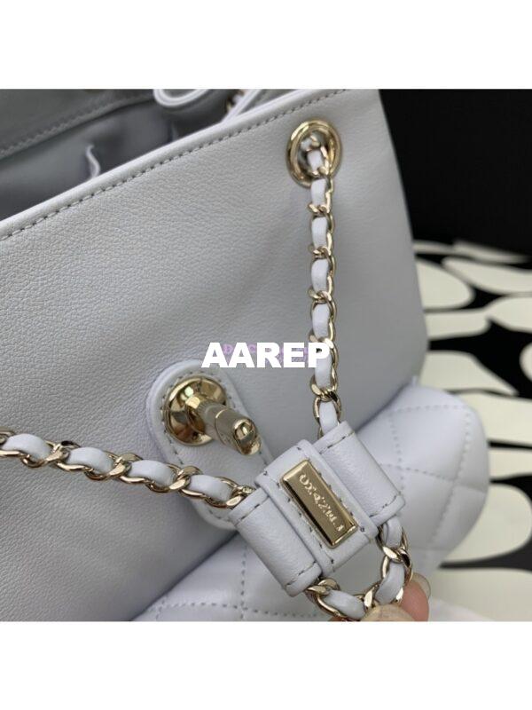 Replica Chanel 24P Large Duma Backpack in Calfskin AS3618 Grey 8