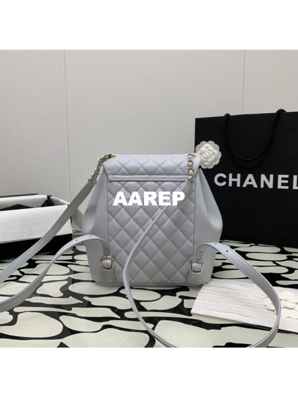 Replica Chanel 24P Large Duma Backpack in Calfskin AS3618 Grey 10