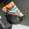 Replica Chanel 24P Shiny Lambskin Small Bag With Top Handle AS4959 Brown