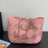 Replica Chanel 24P Small Tote Raffia Effect Braided AS4714 Beige & White
