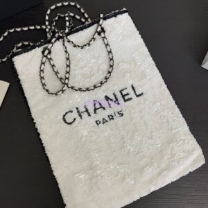 Replica Chanel 24SS Shopping Bag Sequins & Black Metal AS4856 2