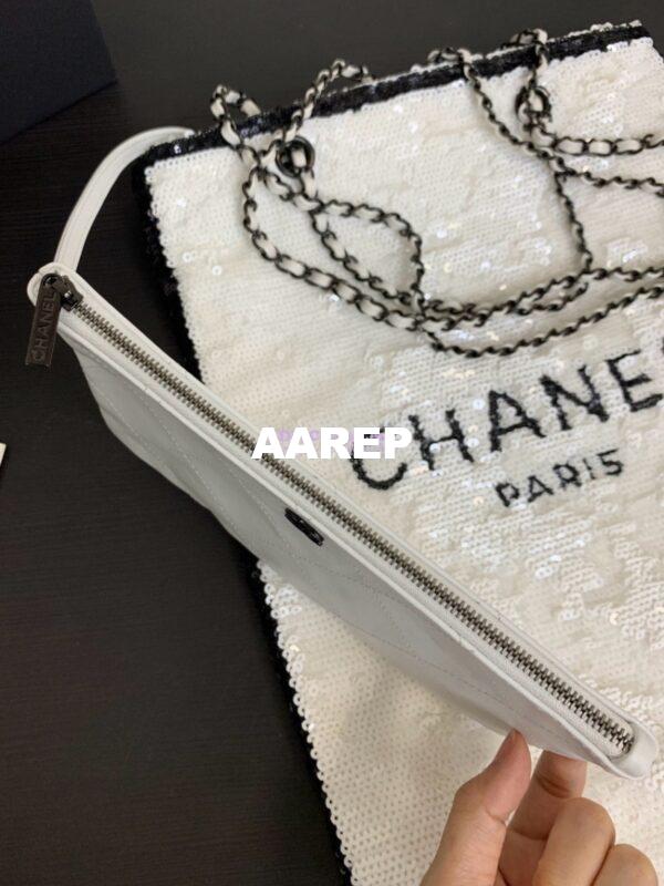 Replica Chanel 24SS Shopping Bag Sequins & Black Metal AS4856 5