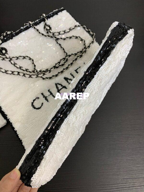 Replica Chanel 24SS Shopping Bag Sequins & Black Metal AS4856 7