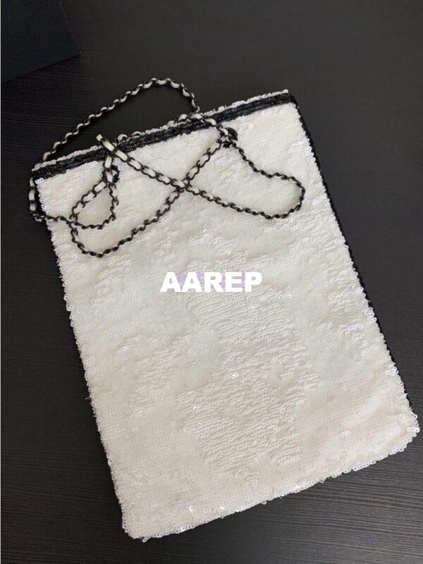 Replica Chanel 24SS Shopping Bag Sequins & Black Metal AS4856 8