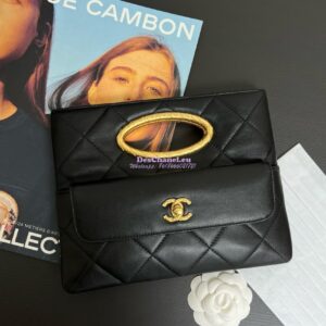 Replica Chanel 24B Limited Edition Lambskin Clutch AS5038 Black 2