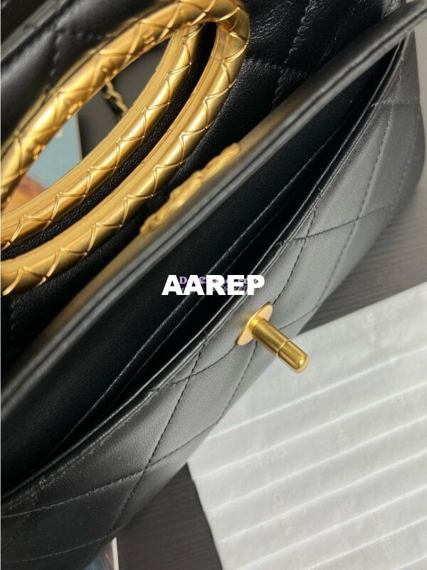 Replica Chanel 24B Limited Edition Lambskin Clutch AS5038 Black 7