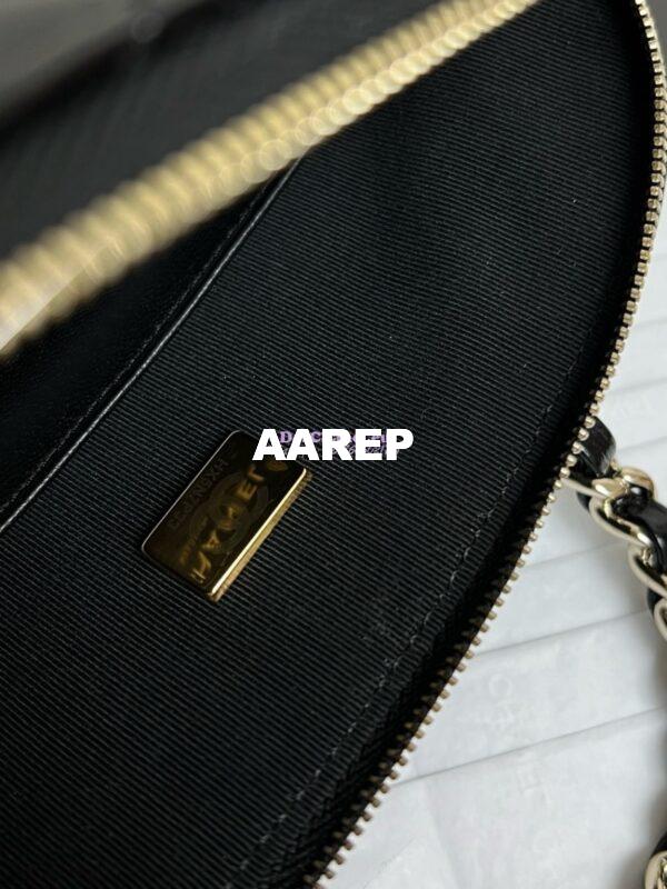 Replica Chanel Small Tote Clutch with Chain Bag  in Lambskin AS5130 Black 9