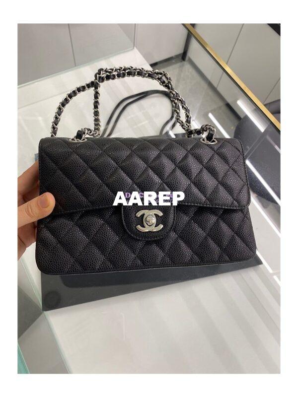 Replica Chanel Small Classic Double Flap Bag 23cm Caviar Black