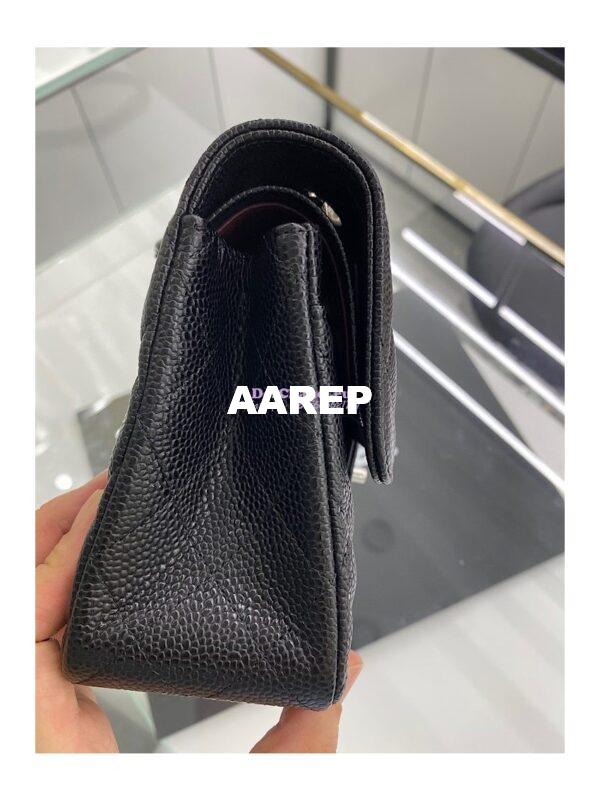 Replica Chanel Small Classic Double Flap Bag 23cm Caviar Black 6