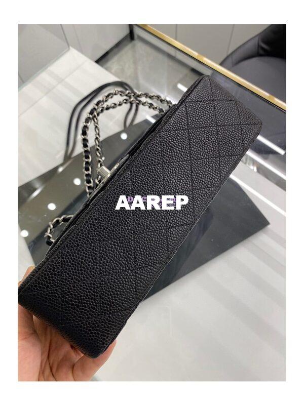 Replica Chanel Small Classic Double Flap Bag 23cm Caviar Black 9