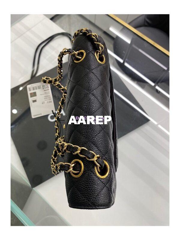Replica Chanel Small Classic Double Flap Bag 23cm Caviar Black 17
