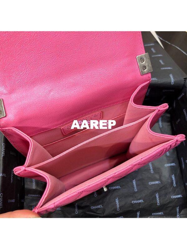Replica Chanel 19s Cruise Boy North South Bag AS0130 Grained Calfskin Pink 14