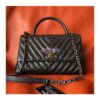 Replica Chanel Coco Grained Calfskin V Quilting Flap Bag 92991 Blue