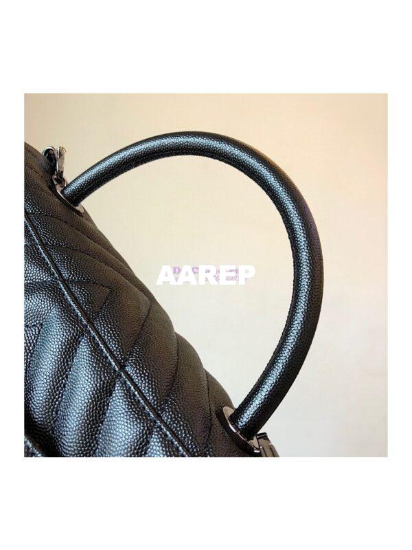 Replica Chanel Coco Grained Calfskin V Quilting Flap Bag 92991 So Black 7