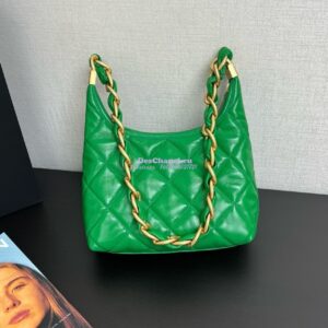 Replica Chanel Small Hobo Bag Shiny Lambskin AS4922 Green 2