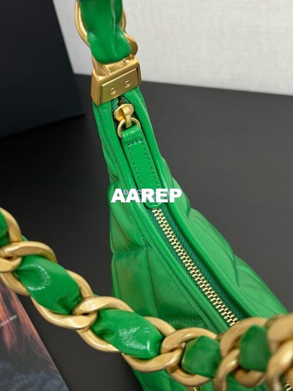 Replica Chanel Small Hobo Bag Shiny Lambskin AS4922 Green 5