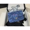 Replica Chanel 24A Double Pocket Messenger Bag in Shiny Lambskin AS4993 Limited Edition Grey