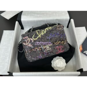 Replica Chanel 24SS Small Flap Bag AS4561 Sequins & Multicolos Logo Limited Edition
