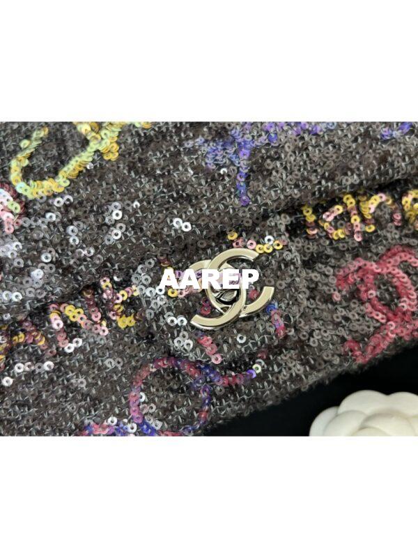 Replica Chanel 24SS Small Flap Bag AS4561 Sequins & Multicolos Logo Limited Edition 2