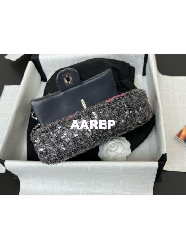 Replica Chanel 24SS Small Flap Bag AS4561 Sequins & Multicolos Logo Limited Edition 6