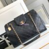 Replica Chanel Supermodel Weekender Black Leather Extra Large Travel Flap Shoulder Bag