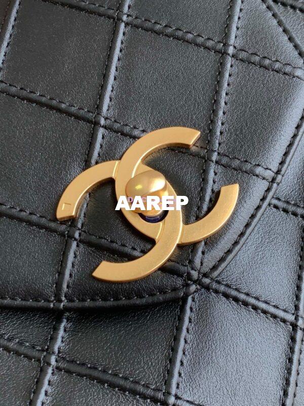 Replica Chanel Supermodel Weekender Black Leather Extra Large Travel Flap Shoulder Bag 5