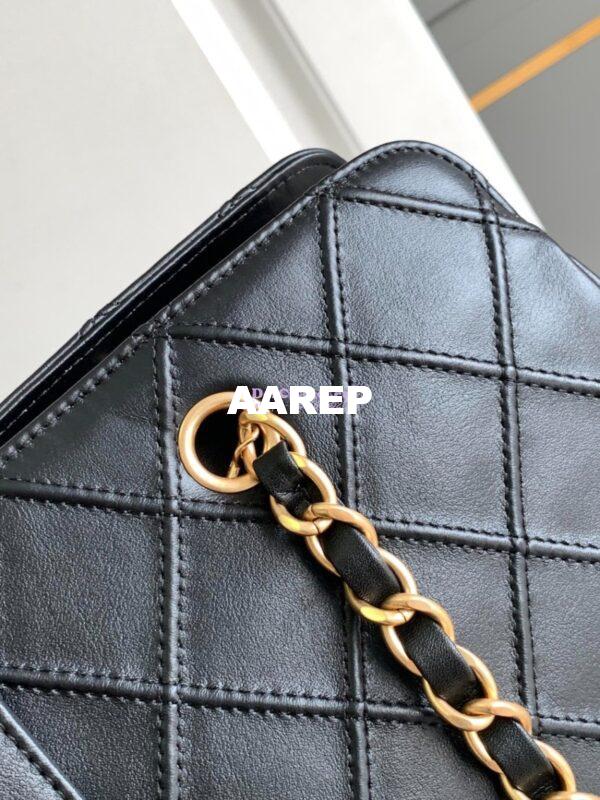 Replica Chanel Supermodel Weekender Black Leather Extra Large Travel Flap Shoulder Bag 6
