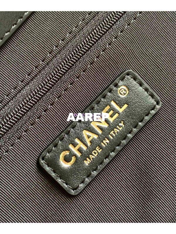 Replica Chanel Supermodel Weekender Black Leather Extra Large Travel Flap Shoulder Bag 9