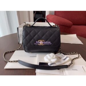 Replica Chanel Business Affinity Small Flap Bag with Top Handle A93749 Black