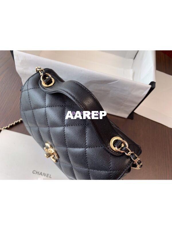Replica Chanel Business Affinity Small Flap Bag with Top Handle A93749 Black 5