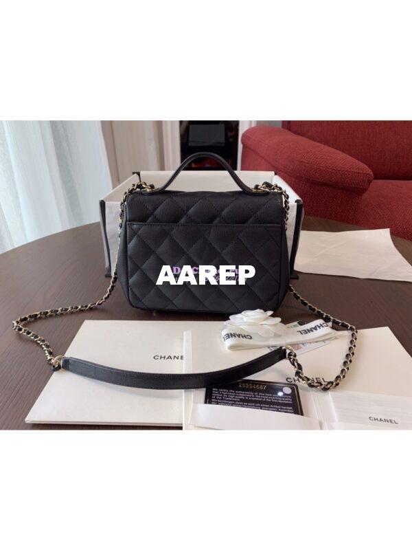 Replica Chanel Business Affinity Small Flap Bag with Top Handle A93749 Black 11
