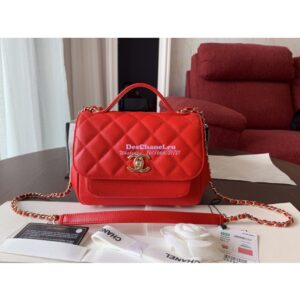 Replica Chanel Business Affinity Small Flap Bag with Top Handle A93749 Red