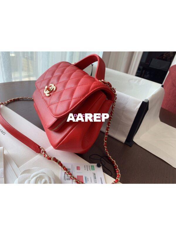 Replica Chanel Business Affinity Small Flap Bag with Top Handle A93749 Red 4