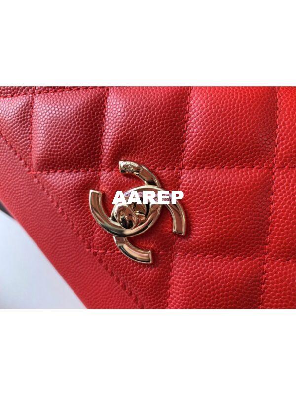 Replica Chanel Business Affinity Small Flap Bag with Top Handle A93749 Red 5