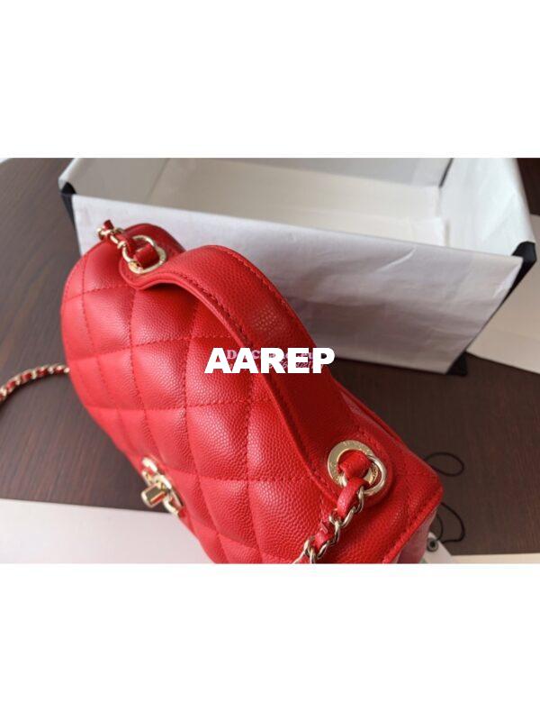 Replica Chanel Business Affinity Small Flap Bag with Top Handle A93749 Red 6