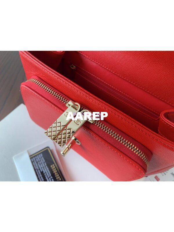 Replica Chanel Business Affinity Small Flap Bag with Top Handle A93749 Red 8
