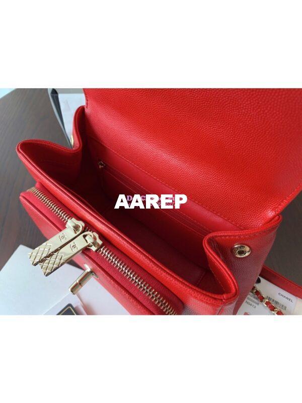 Replica Chanel Business Affinity Small Flap Bag with Top Handle A93749 Red 9