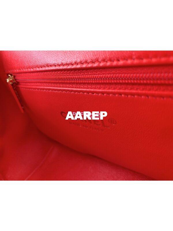 Replica Chanel Business Affinity Small Flap Bag with Top Handle A93749 Red 10