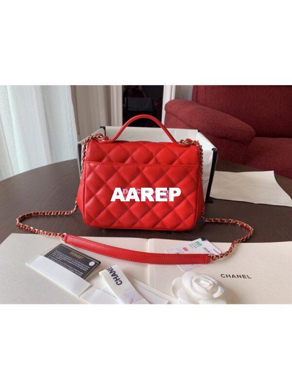 Replica Chanel Business Affinity Small Flap Bag with Top Handle A93749 Red 11